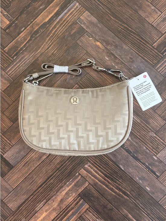 lululemon athletica Handbags - NWT Lululemon City Essentials Mini Shoulder Bag *L Monogram Jacquard Sheer Oak